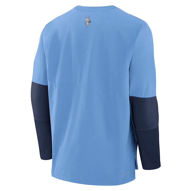 Pull léger Nike City Connect Authentic Collection 2025 Kansas Royals bleu clair pour homme