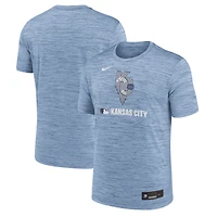 Men's Nike Light Blue Kansas City Royals Authentic Collection Connect Velocity Dri-FIT T-Shirt