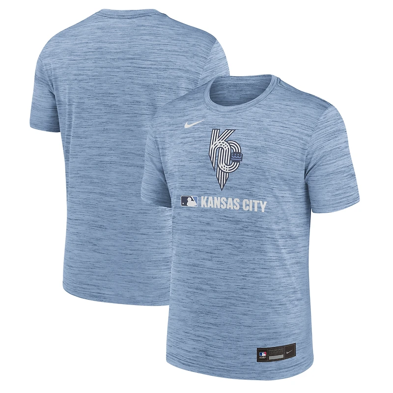 T-shirt Nike bleu clair Kansas City Royals Authentic Collection Connect Velocity Dri-FIT pour homme