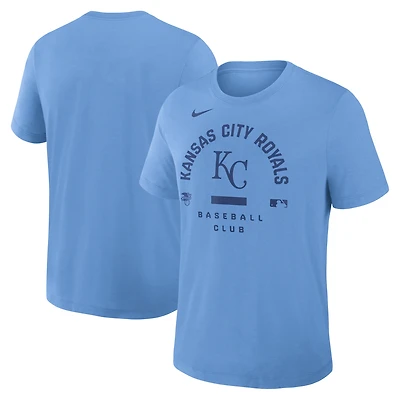 T-shirt Nike bleu clair Kansas City Royals Authentic Collection Early Work Tri-Blend Dri-FIT pour homme