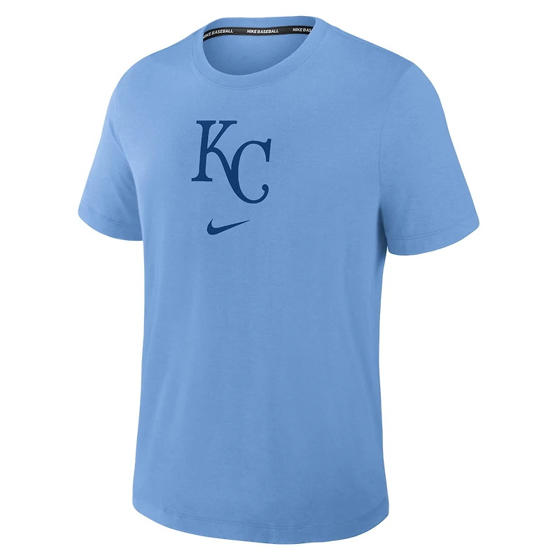 T-shirt Nike bleu clair Kansas City Royals Authentic Collection Early Work Tri-Blend Dri-FIT pour homme