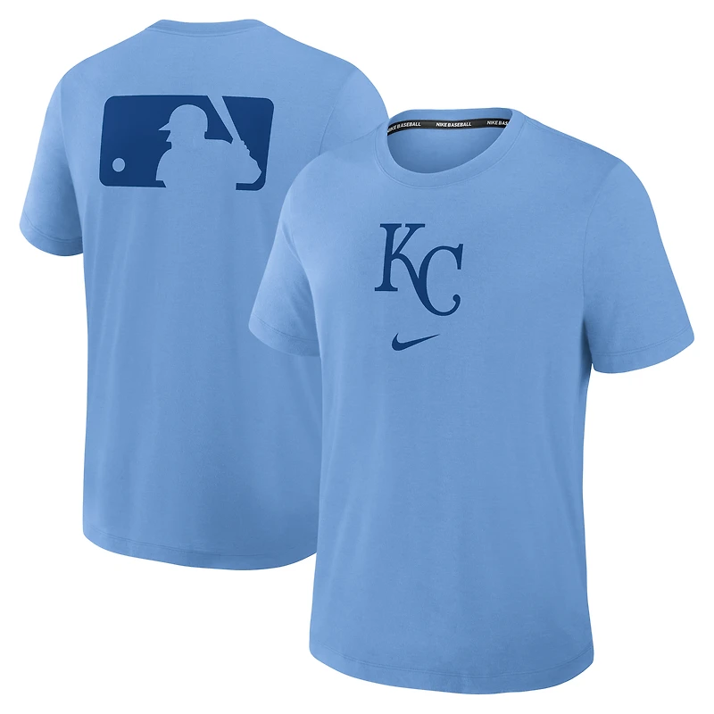 Men's Nike Light Blue Kansas City Royals Authentic Collection Early Work Tri-Blend Dri-FIT T-Shirt