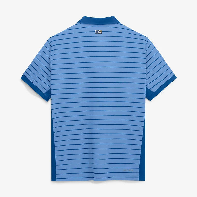 Men's Nike Light Blue Kansas City Royals Authentic Collection Striped Victory Dri-FIT Polo