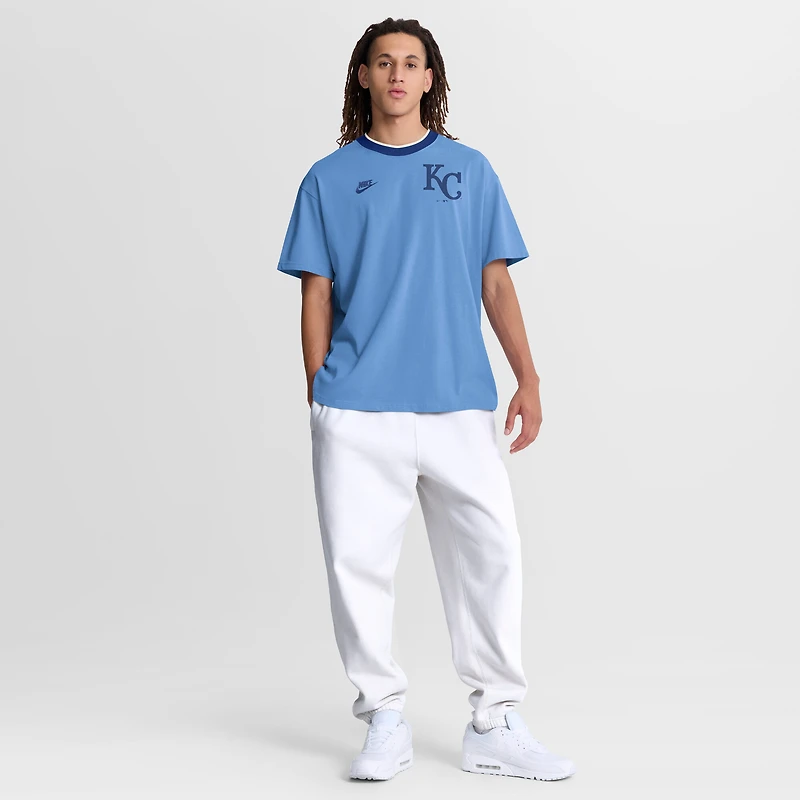 Men's Nike Light Blue Kansas City Royals Cooperstown Collection Ringer T-Shirt