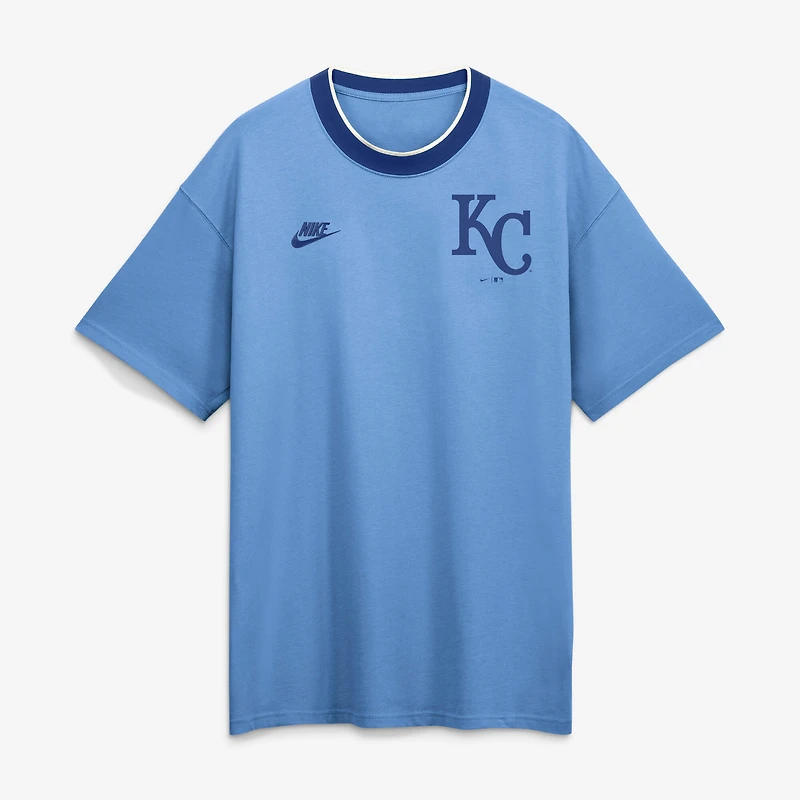 Men's Nike Light Blue Kansas City Royals Cooperstown Collection Ringer T-Shirt