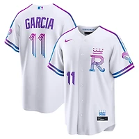 Maillot Nike Maikel Garcia blanc Kansas City Royals 2026 Connect Stadium pour homme