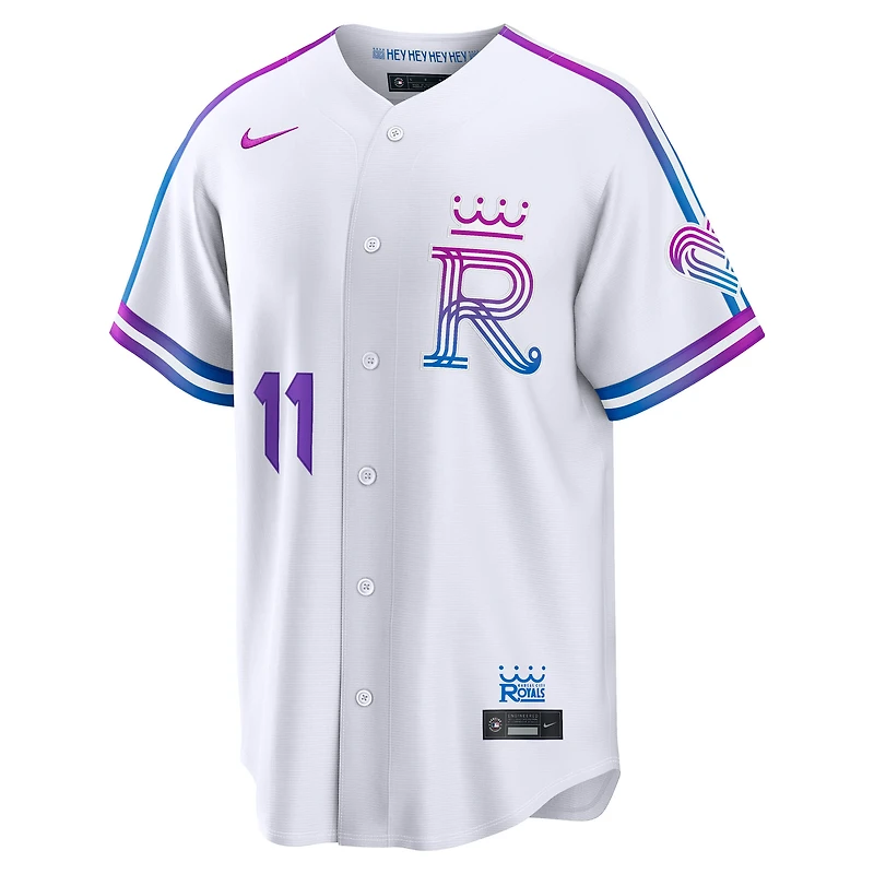 Men's Nike Maikel Garcia White Kansas City Royals 2026 Connect Stadium Jersey