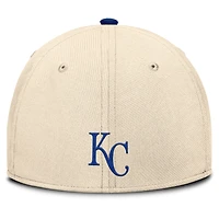 Men's Nike Natural/Royal Kansas City Royals Statement Rise Performance Flex Hat