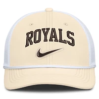 Men's Nike Natural/White Kansas City Royals Rise Dri-FIT Trucker Adjustable Hat​
