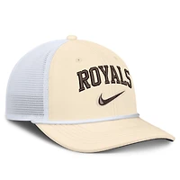 Men's Nike Natural/White Kansas City Royals Rise Dri-FIT Trucker Adjustable Hat​