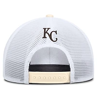 Casquette trucker ajustable Nike Kansas City Royals Rise Dri-FIT naturelle/blanche pour homme