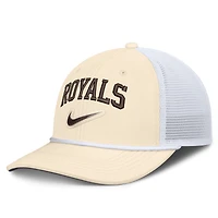 Men's Nike Natural/White Kansas City Royals Rise Dri-FIT Trucker Adjustable Hat​