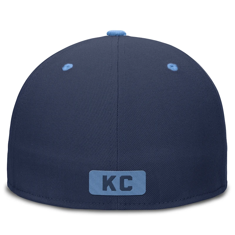 Casquette Nike City Connect Performance ajustée bleu marine/bleu Kansas Royals pour homme