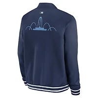 Men's Nike  Navy Kansas City Royals Authentic Collection Connect Full-Zip Bomber Jacket