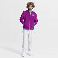 Men's Nike Purple Kansas City Royals 2026 Connect Authentic Collection Relaxed Full-Zip Bomber Jacket