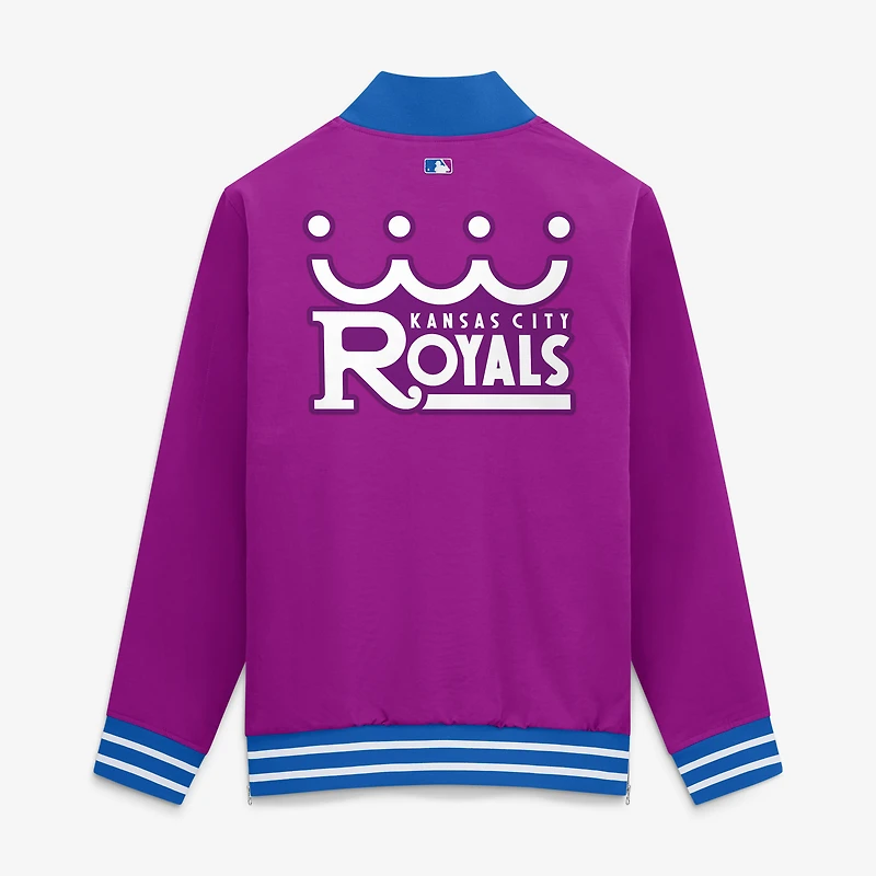 Veste bomber zippée décontractée Nike Kansas City Royals 2026 Connect Authentic Collection violette pour homme
