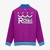 Veste bomber zippée décontractée Nike Kansas City Royals 2026 Connect Authentic Collection violette pour homme
