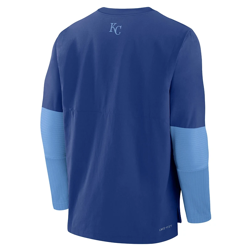Pull léger Nike Royals Kansas City Authentic Collection Player Dri-FIT pour homme, bleu royal/bleu clair