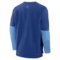 Pull léger Nike Royals Kansas City Authentic Collection Player Dri-FIT pour homme, bleu royal/bleu clair