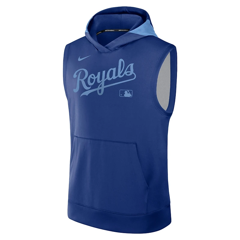 Sweat à capuche sans manches Nike Royal Kansas City Royals Authentic Collection Performance pour homme