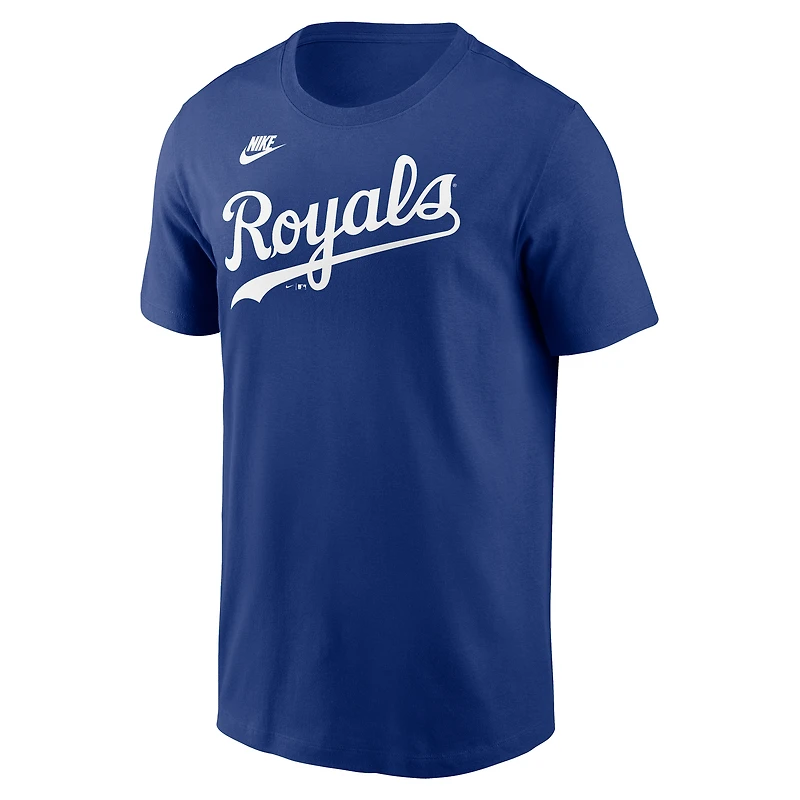 Men's Nike Royal Kansas City Royals Cooperstown Collection Wordmark T-Shirt
