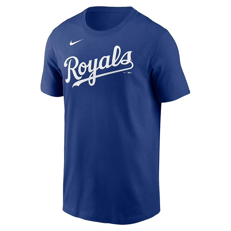 Men's Nike Royal Kansas City Royals Fuse Wordmark T-Shirt