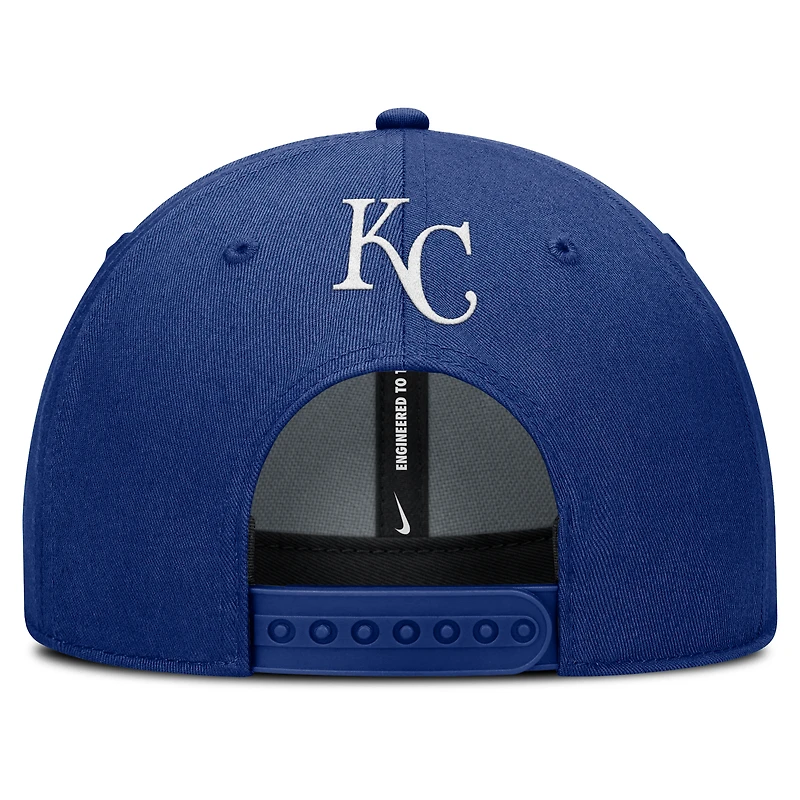 Casquette ajustable Nike Royal Kansas City Royals Rise Gaberdine pour homme