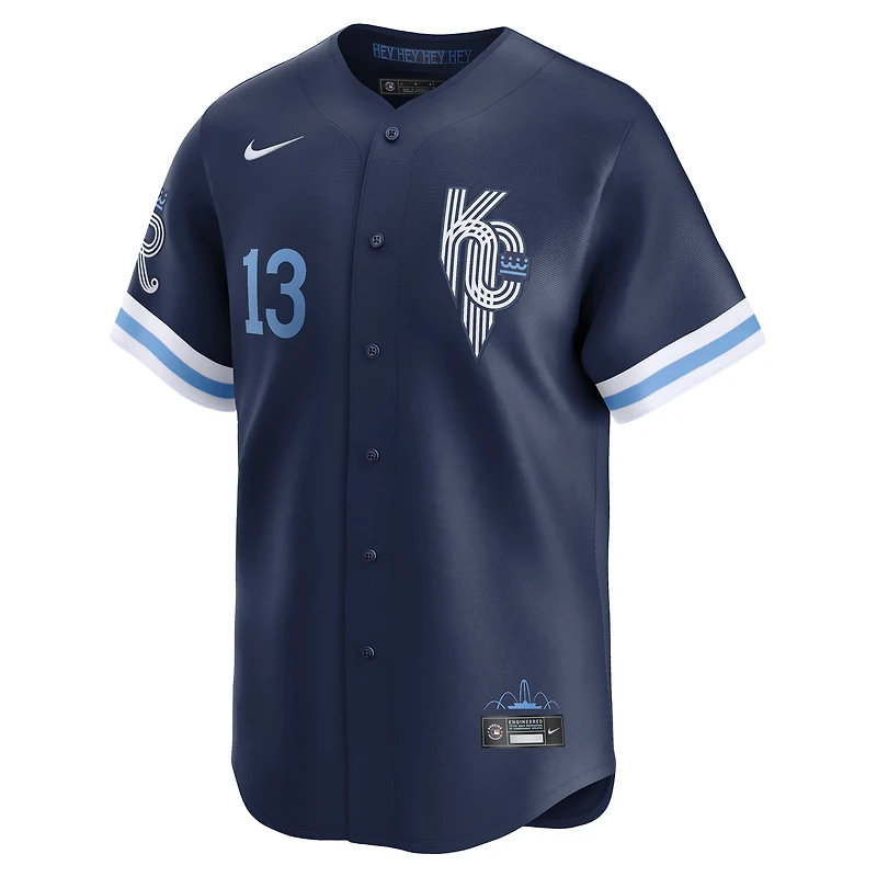 Men's Nike Salvador Perez Navy Kansas City Royals Connect Limited Jersey