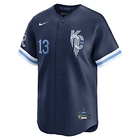 Men's Nike Salvador Perez Navy Kansas City Royals Connect Limited Jersey
