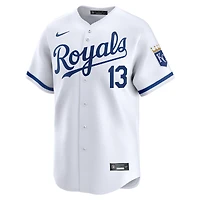 maillot de joueur Nike Salvador Perez pour hommes, blanc, Kansas City Royals, domicile limité,