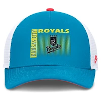 Men's Nike Teal Kansas City Royals Neon 90s Rise Structured Performance Adjustable Trucker Hat
