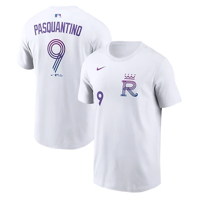 Men's Nike Vinnie Pasquantino White Kansas City Royals 2026 Connect Name & Number T-Shirt