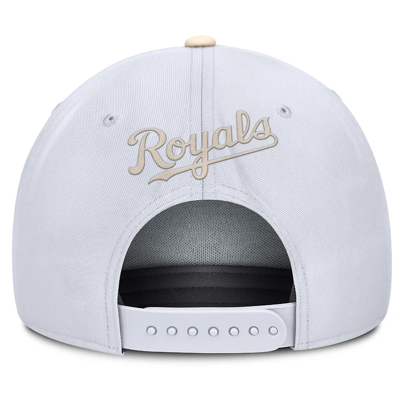 Casquette Nike Pro Performance Snapback pour homme, blanc/crème, Kansas City Royals