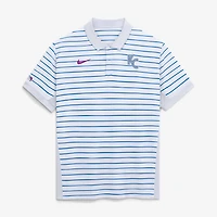 Polo rayé Dri-FIT Nike blanc Kansas City Royals 2026 Connect Authentic Collection pour homme