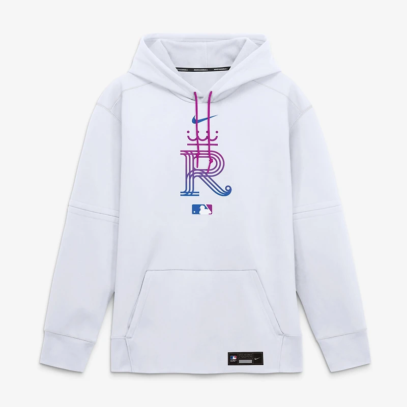 Sweat à capuche Nike Therma-FIT blanc pour homme, Kansas City Royals 2026 Connect Authentic Collection