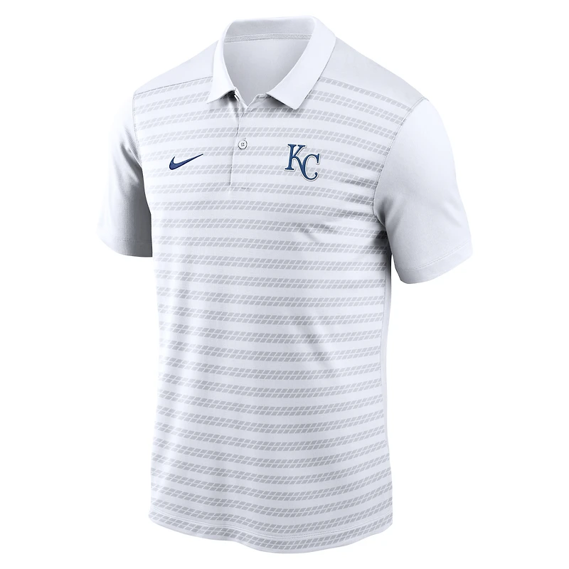 Polo Nike Victory Dri-FIT Authentic Collection pour homme, blanc, Kansas City Royals