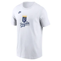 T-shirt Nike blanc pour homme, logo de la collection Cooperstown des Kansas City Royals