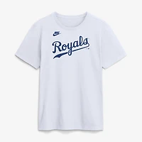 Men's Nike White Kansas City Royals Cooperstown Collection Wordmark T-Shirt