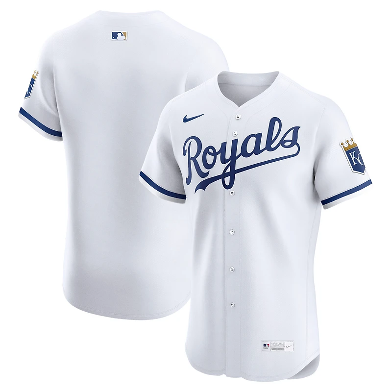 Maillot Nike blanc domicile élite des Kansas City Royals pour homme