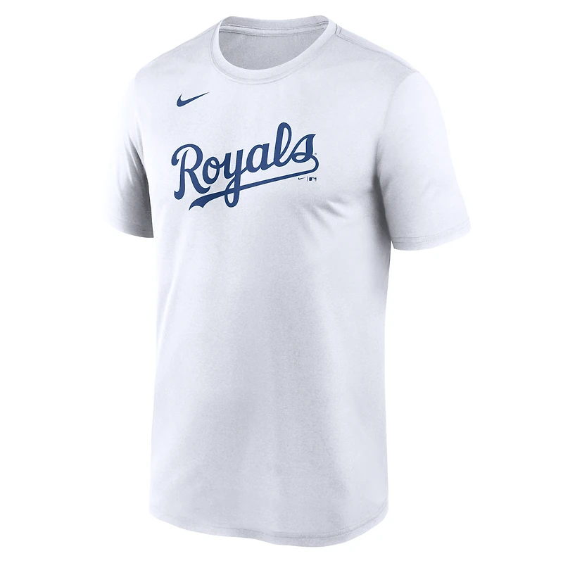 T-shirt Nike Dri-FIT blanc pour homme, Kansas City Royals, logo New Legend