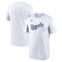 T-shirt Nike Dri-FIT blanc pour homme, Kansas City Royals, logo New Legend