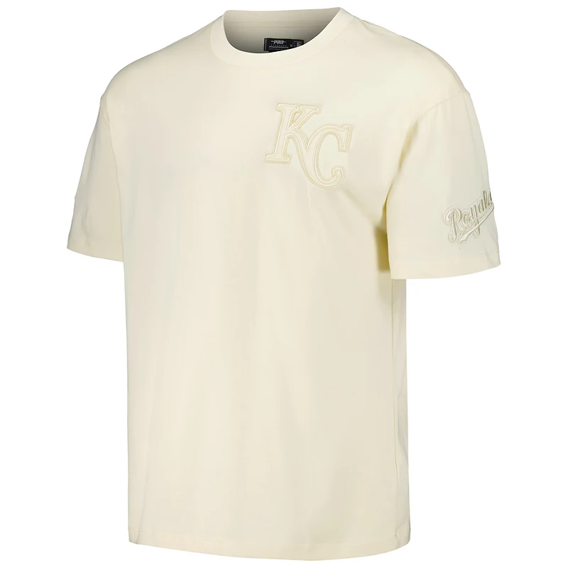 T-shirt surdimensionné neutre Pro Standard pour homme, couleur crème, des Royals de Kansas City, à épaules tombantes
