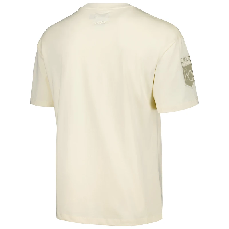 T-shirt surdimensionné neutre Pro Standard pour homme, couleur crème, des Royals de Kansas City, à épaules tombantes