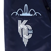 Veste en satin à boutons-pression City Connect Pro Standard bleu marine pour homme des Royals de Kansas