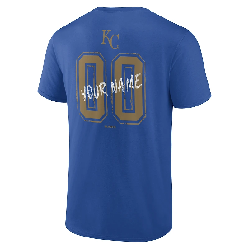 Men's Royal Kansas City Royals Hustle Personalized Name & Number T-Shirt
