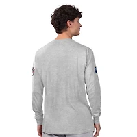 Ensemble de deux t-shirts à manches longues et courtes Starter pour homme, gris chiné/bleu royal, Kansas City Royals