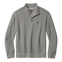 Men's Tommy Bahama Gray Kansas City Royals Montego Bay Half-Zip Sweatshirt
