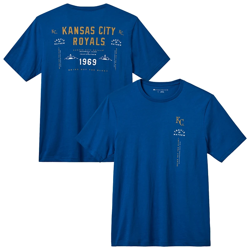 Men's TravisMathew Royal Kansas City Royals Base Hit Bliss T-Shirt