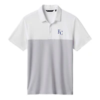 Men's TravisMathew White/Gray Kansas City Royals Home Run Leader Tri-Blend Polo