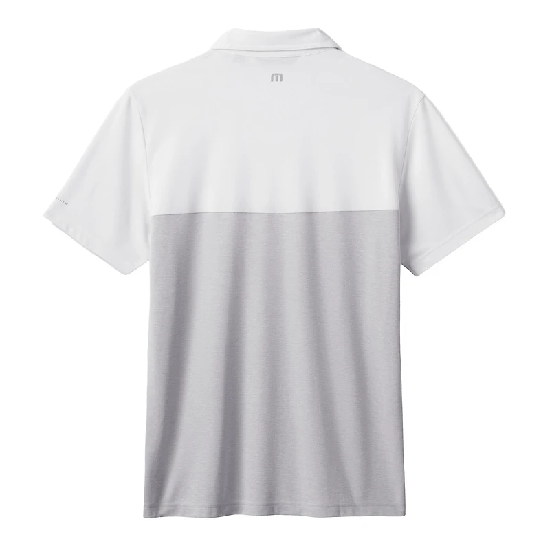 Men's TravisMathew White/Gray Kansas City Royals Home Run Leader Tri-Blend Polo